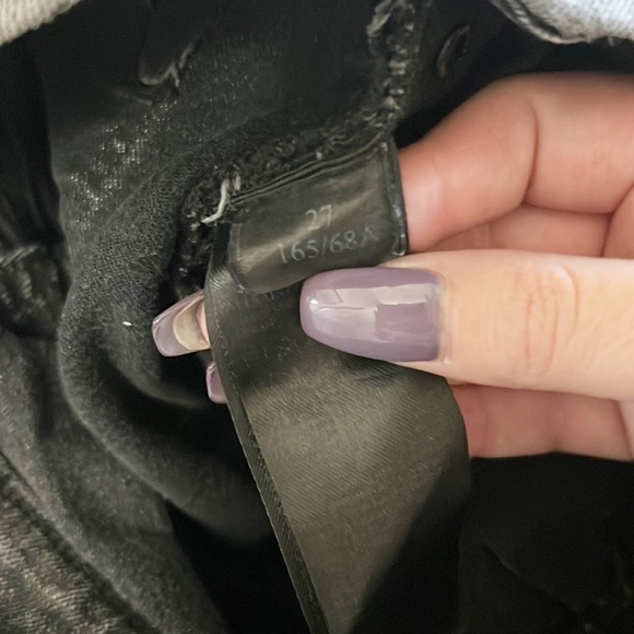 All Saints Grace Women's Washed Black Midrise Raw Hem Skinny Jeans - Picture 10 of 11